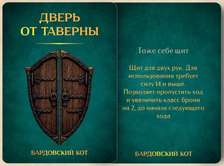 Карточка артефакта «Дверь от таверны»
