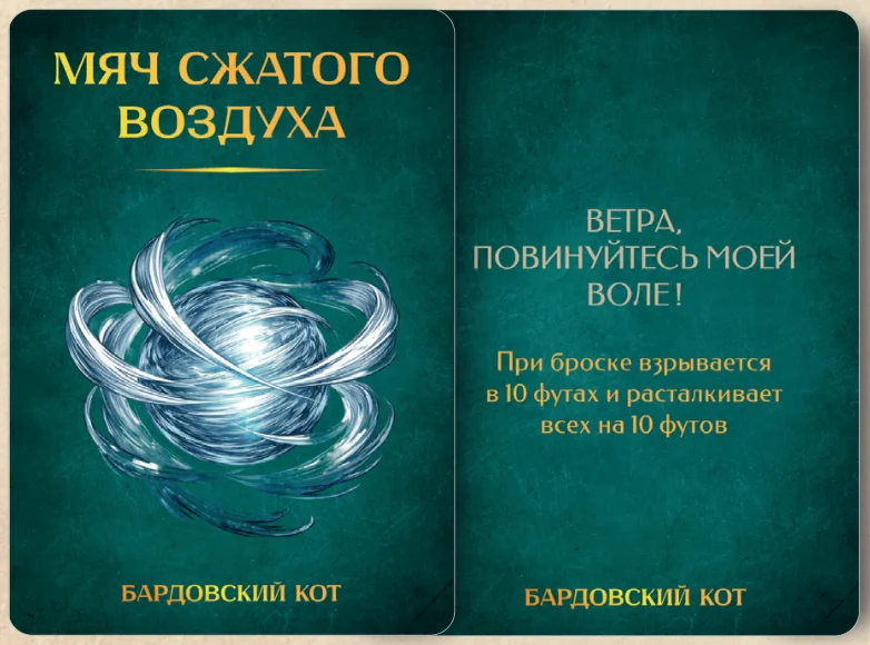 Карточка артефакта «Мяч сжатого воздуха»