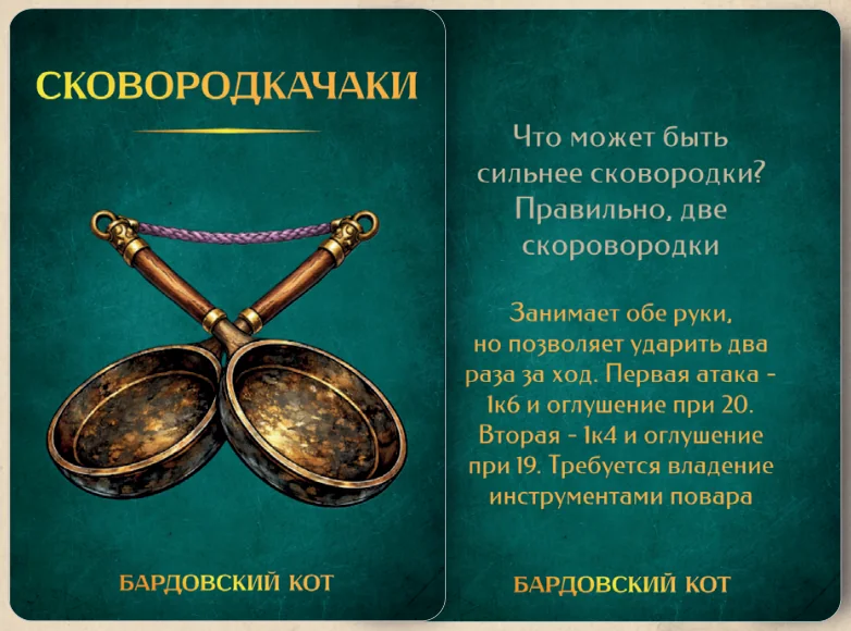 Карточка артефакта «Сковородкачаки»