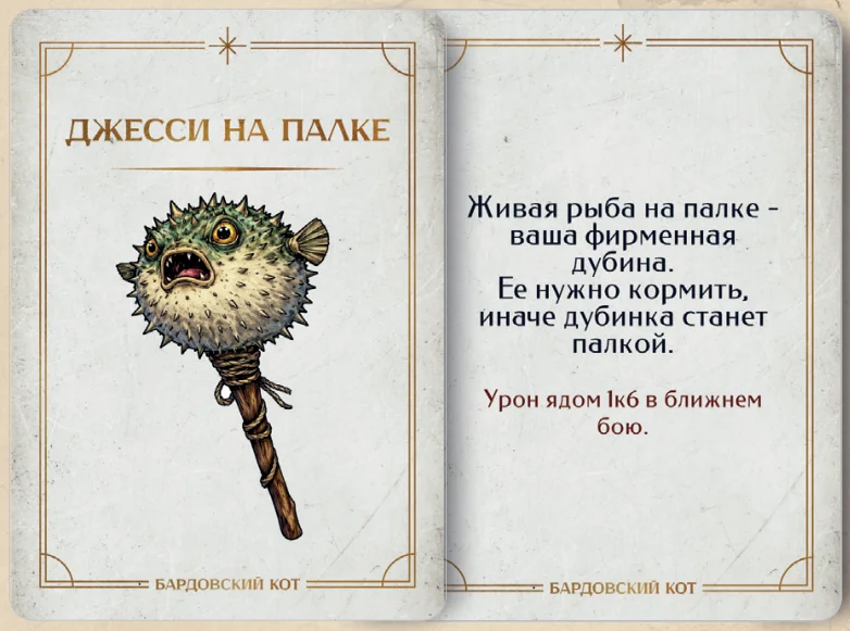 Карточка артефакта «Джесси на палке»