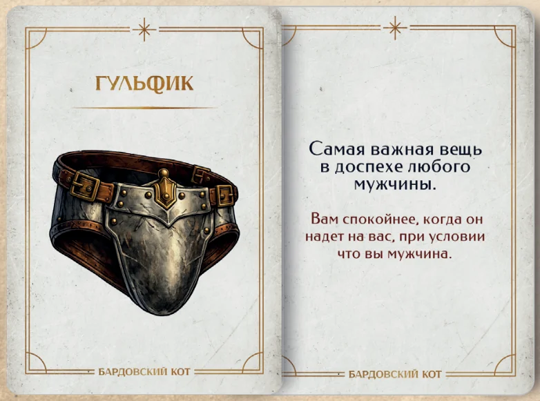 Карточка артефакта «Гульфик»