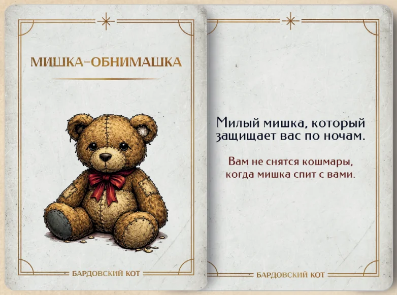 Карточка артефакта «Мишка-обнимашка»