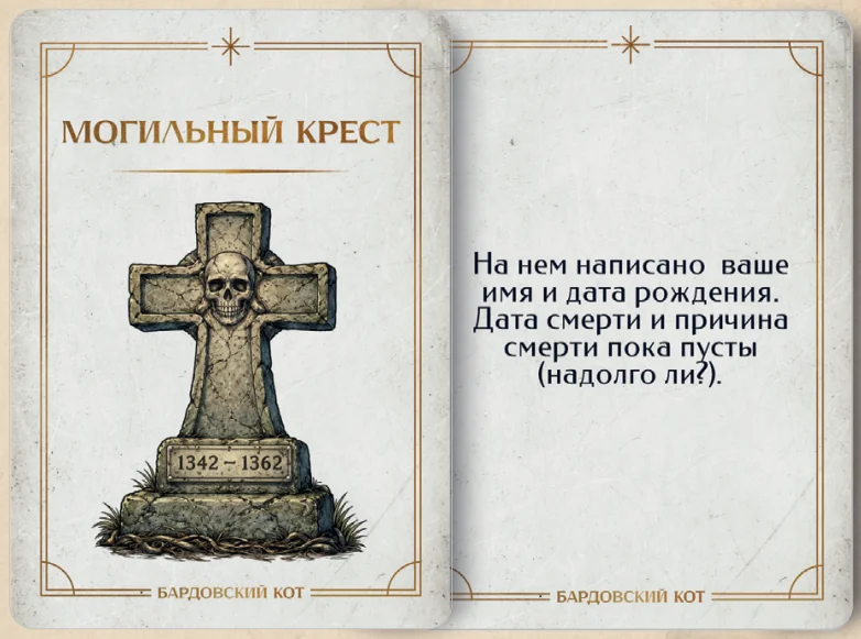 Карточка артефакта «Могильный крест»