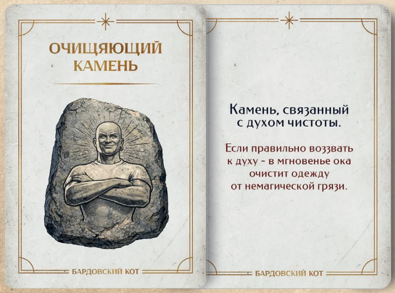 Карточка артефакта «Очищяющий камень»